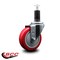 Service Caster 4'' Red Poly Wheel Swivel 1-1/4'' Expanding Stem Caster SCC-EX20S414-PPUB-RED-114 - alternate 4